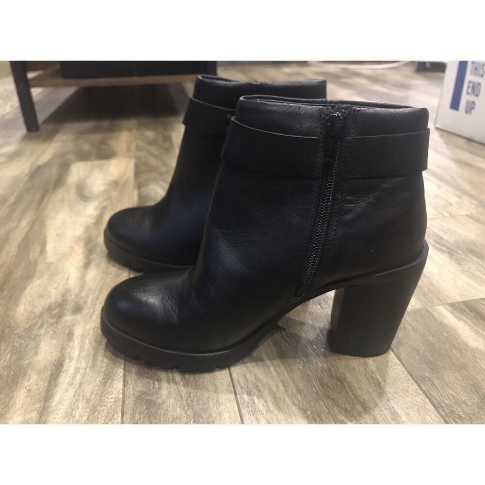 NEW W/Tag Crevo/Belk Women’s Black Leather Zip Up Ankle Boots Size 7.5 - Picture 7 of 10